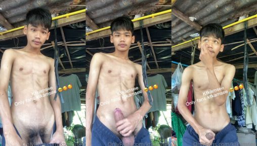 น้องต๊ะ Kitตัวตึงประจำซอย เงี่ยนอีกแล้ว ชักว่าวโชว์ควยใหญ่แข็งโป๊ก น้ำแตกบนเปลญวน