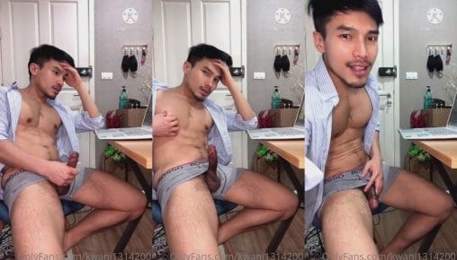 หนุ่มหล่อเข้ม บ้านๆ เปิดคอมดูคลิปชักว่าวตาม ถ่ายคลิปโชว์เงี่ยน ชักจนน้ำแตก ฟินเลยครับผม