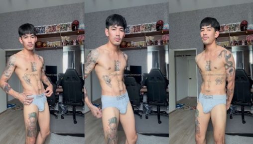 แมวกวักหนุ่มหน้าโหดแมนๆโชว์รอยสักและหุ่นฟิตตามด้วยนั่งชักว่าวน้ำแตกคาชุดบอล เงี่ยนควยแต่รูตูดแมนๆน่าเย็ด