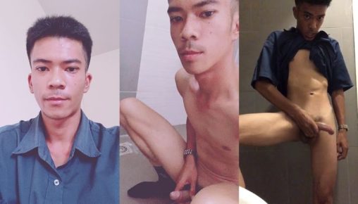 ภพ หนุ่มบ้านๆผอมๆเข้มๆชอบโชว์ควยชักว่าว เงี่ยนมากเข้าห้องน้ำถ่ายคลิปชักว่าวบอยฟิวฟินจนน้ำข้นขาวแตกทะลักแบบชิวๆ