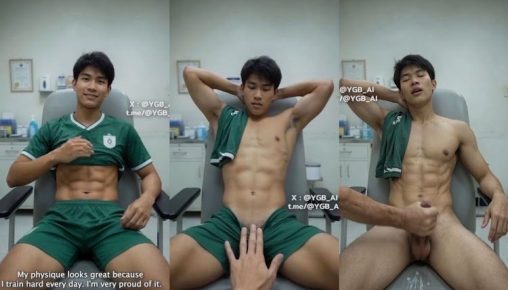 หนุ่มหล่อหุ่นนักกีฬามาตรวจร่างกาย แต่เขาว่ามีบริการตรวจสุขภาพพิเศษเลยสนใจ ภูมิใจในรูปร่างตัวเองให้ชักว่าวน้ำแตกกี่รอบดีครับ หนังโป๊เกย์AI สนุกมาก